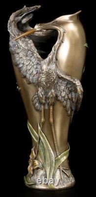 Vase Jugendstil Avec Héron Art Nouveau Veronese Décoration Héron