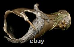 Vase Jugendstil Avec Héron Art Nouveau Veronese Décoration Héron