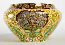 Vase KELLER et GUERRIN en céramique Art Nouveau, style Mucha