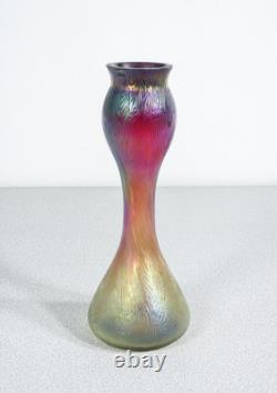 Vase Kralik Autriche Verre Soufflé Iridescent Époque 1910 Art Nouveau