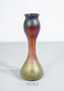 Vase Kralik Autriche Verre Soufflé Iridescent Époque 1910 Art Nouveau
