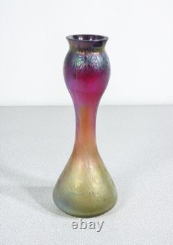 Vase Kralik Autriche Verre Soufflé Iridescent Époque 1910 Art Nouveau