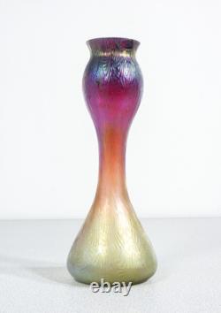 Vase Kralik Autriche Verre Soufflé Iridescent Époque 1910 Art Nouveau
