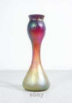 Vase Kralik Autriche Verre Soufflé Iridescent Époque 1910 Art Nouveau