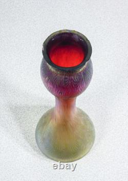 Vase Kralik Autriche Verre Soufflé Iridescent Époque 1910 Art Nouveau