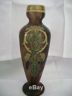 Vase LEGRAS à décor émaillé Période art nouveau