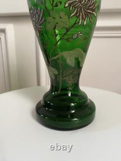 Vase Legras Émaillé Art Nouveau Décor Japonisant
