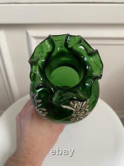 Vase Legras Émaillé Art Nouveau Décor Japonisant