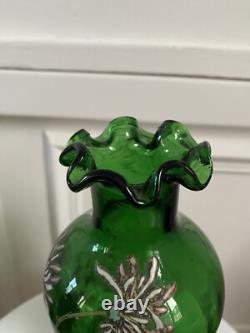 Vase Legras Émaillé Art Nouveau Décor Japonisant
