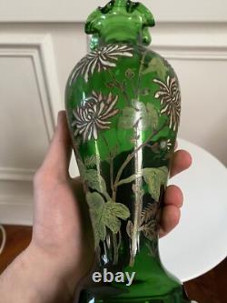 Vase Legras Émaillé Art Nouveau Décor Japonisant