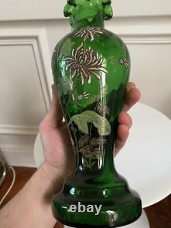 Vase Legras Émaillé Art Nouveau Décor Japonisant