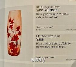 Vase Legras Rubis En Pate De Verre Grave A L'acide Ecole Nancy Art Nouveau 1900
