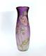 Vase Legras art nouveau rare modèle fleurs d'ibiscus émaillées