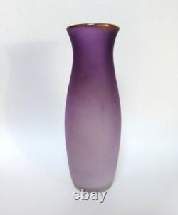 Vase Legras art nouveau rare modèle fleurs d'ibiscus émaillées