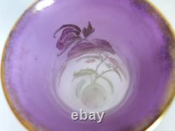 Vase Legras art nouveau rare modèle fleurs d'ibiscus émaillées
