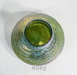 Vase Loetz Autriche Bleu Verre Soufflé Iridescent Art Nouveau Phaenomen