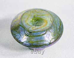 Vase Loetz Autriche Bleu Verre Soufflé Iridescent Art Nouveau Phaenomen