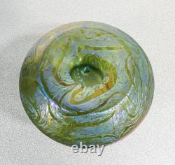 Vase Loetz Autriche Bleu Verre Soufflé Iridescent Art Nouveau Phaenomen