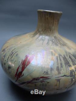 Vase Luneville Irise Art Nouveau Cf Bussiere Massier 1900 Keller Et Guerin Gres