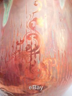 Vase Luneville Irise Keller Et Guerin Art Nouveau 1900 Cf Bussiere Majorelle