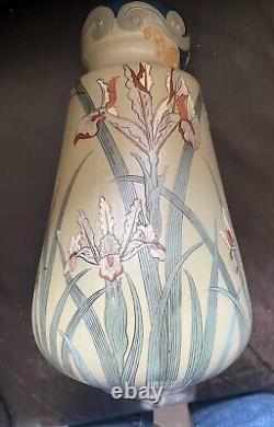 Vase METTLACH 1900 art nouveau floral 2422 VILLEROY BOCH