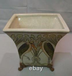 Vase Marabout Oiseau Style Art Deco Style Art Nouveau Porcelaine