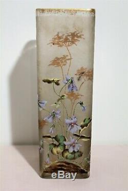 Vase Montjoye en verre émaillé époque art nouveau