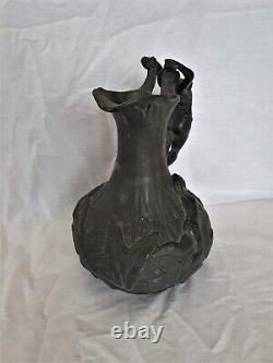 Vase Pichet Art Nouveau Femme Nue- XX Siecle Charles Perron 1862 1934