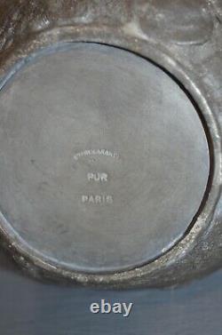 Vase Pichet Verseuse en Etain Art Nouveau Signé P JEAN Paris