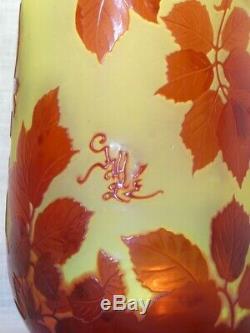 Vase Rosier sauvage émile Gallé 1846-1904 école d Nancy Art Nouveau verrerie