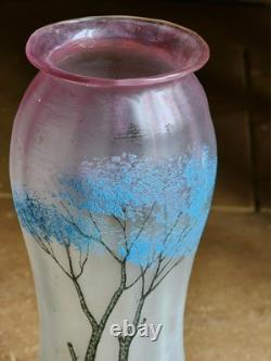 Vase Signé Laignelet Verrerie Ille Et Vilaine H 27 Cm Art Nouveau