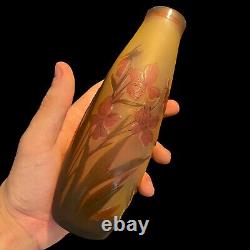 Vase Soliflore En Pâte De Verre & Art Nouveau & Signé Léon & Vers 1900