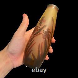 Vase Soliflore En Pâte De Verre & Art Nouveau & Signé Léon & Vers 1900