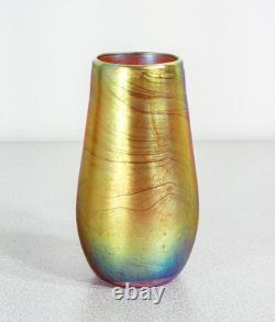 Vase Vasetto WMF Série Myra Verre Soufflé Iridescent Époque 1930 Art Nouveau