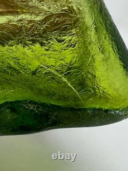 Vase Verre Émaille Vers 1900 Art Nouveau Fleurs Antique Glass Jugendstil