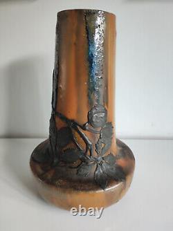 Vase XXL Ancien Jean Langlade Art Nouveau