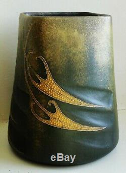 Vase ancien en céramique Art Nouveau de Clément Massier