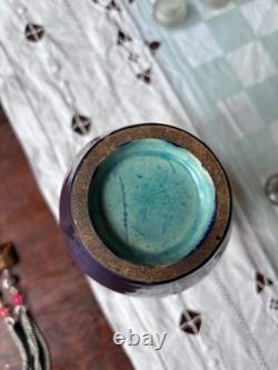 Vase art déco Eugène Baudin ou art nouveau vers 1900 céramique ancienne glacé