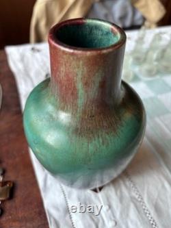 Vase art déco Eugène Baudin ou art nouveau vers 1900 céramique ancienne glacé