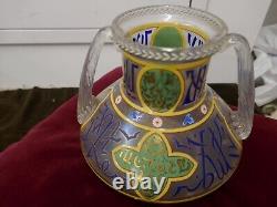 Vase art nouveau, Fritz Heckert, circa 1900, calligraphie arabe, H 18cm, P 900g