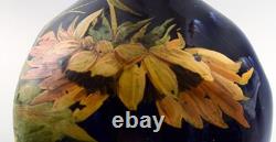 Vase art nouveau Rörstrand à col étroit en faïence. Early 20c