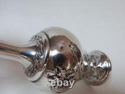 Vase art nouveau argent massif décor de fleur d'iris François Lbat orfevre