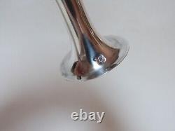 Vase art nouveau argent massif décor de fleur d'iris François Lbat orfevre