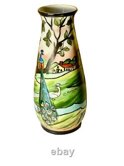 Vase art nouveau/art déco, signature dans le décor de Chanele, et Jules Tieles