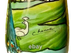 Vase art nouveau/art déco, signature dans le décor de Chanele, et Jules Tieles