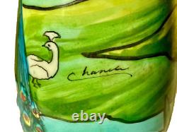 Vase art nouveau/art déco, signature dans le décor de Chanele, et Jules Tieles