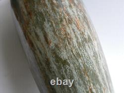 Vase art nouveau céramique glaçure coulures socle bronze doré era Pointu