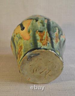 Vase art nouveau en grès, monogramme à identifier, école de Carriès Puisaye