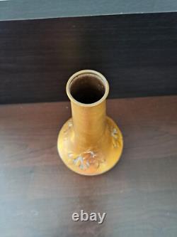 Vase art nouveau en laiton doré signé Kayser (Johann Peter Kayser)