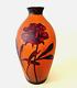 Vase art nouveau en verre dégagé à l'acide Fritz Heckert Boheme Gallé Daum